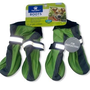 New Top Paw Reflective Dog Boots Size Small Set